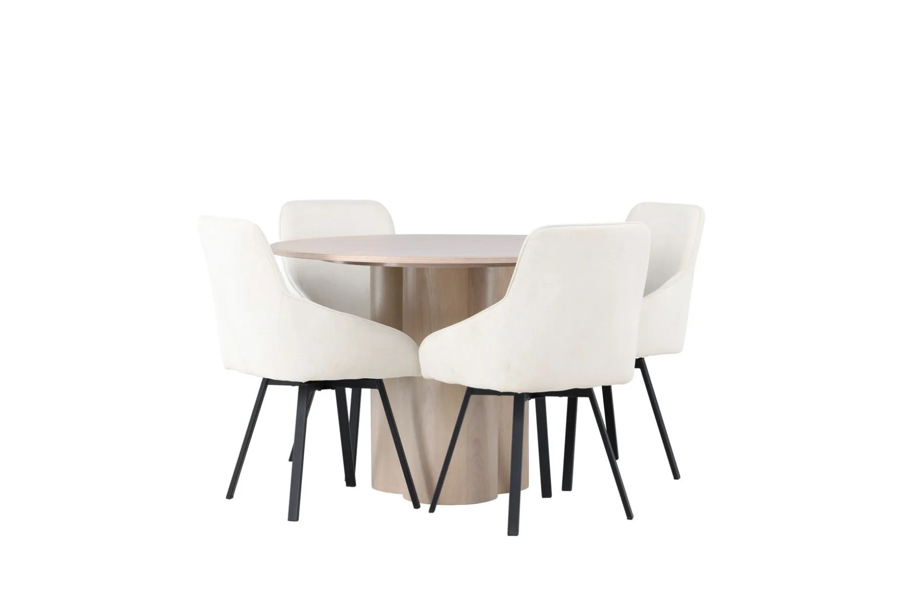 Olivia Spisegruppe 110 cm Rund med 4 Rosie Stoler