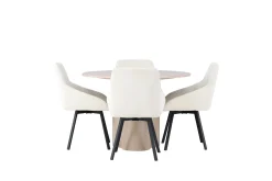 Olivia Spisegruppe 110 cm Rund med 4 Rosie Stoler