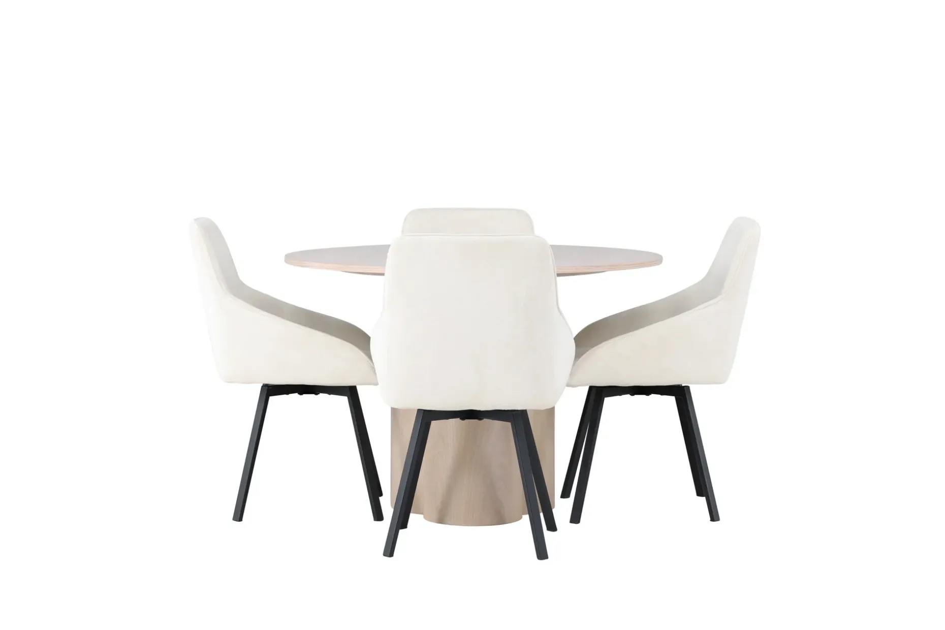 Olivia Spisegruppe 110 cm Rund med 4 Rosie Stoler