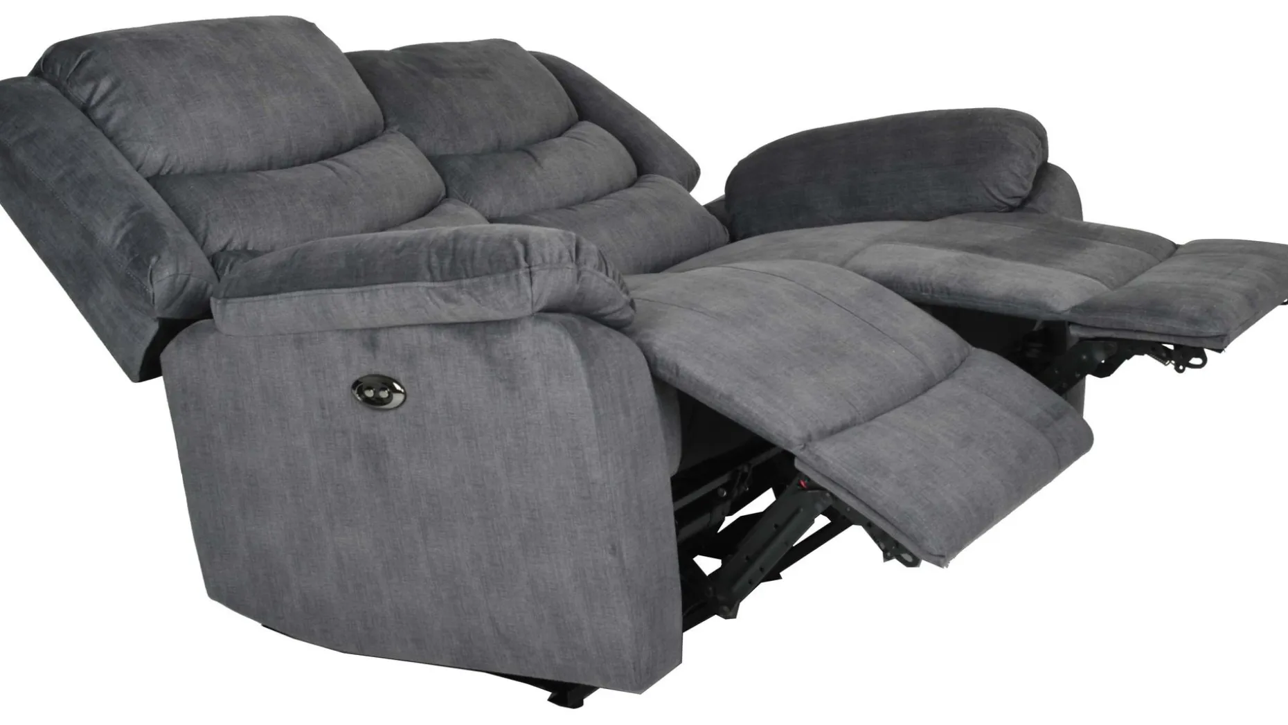 Olvani 2-seters reclinersofa i stoff, elektrisk