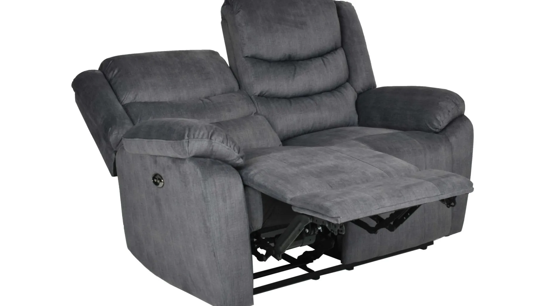 Olvani 2-seters reclinersofa i stoff, elektrisk