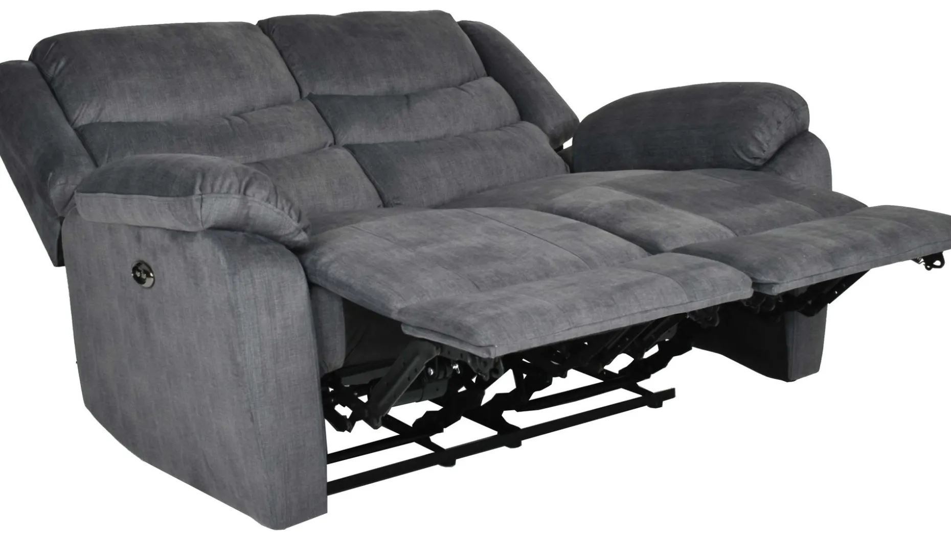 Olvani 2-seters reclinersofa i stoff, elektrisk