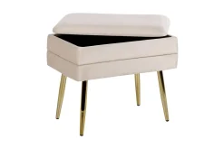 Oppbevaringsbenk Odessa Beige/Gull