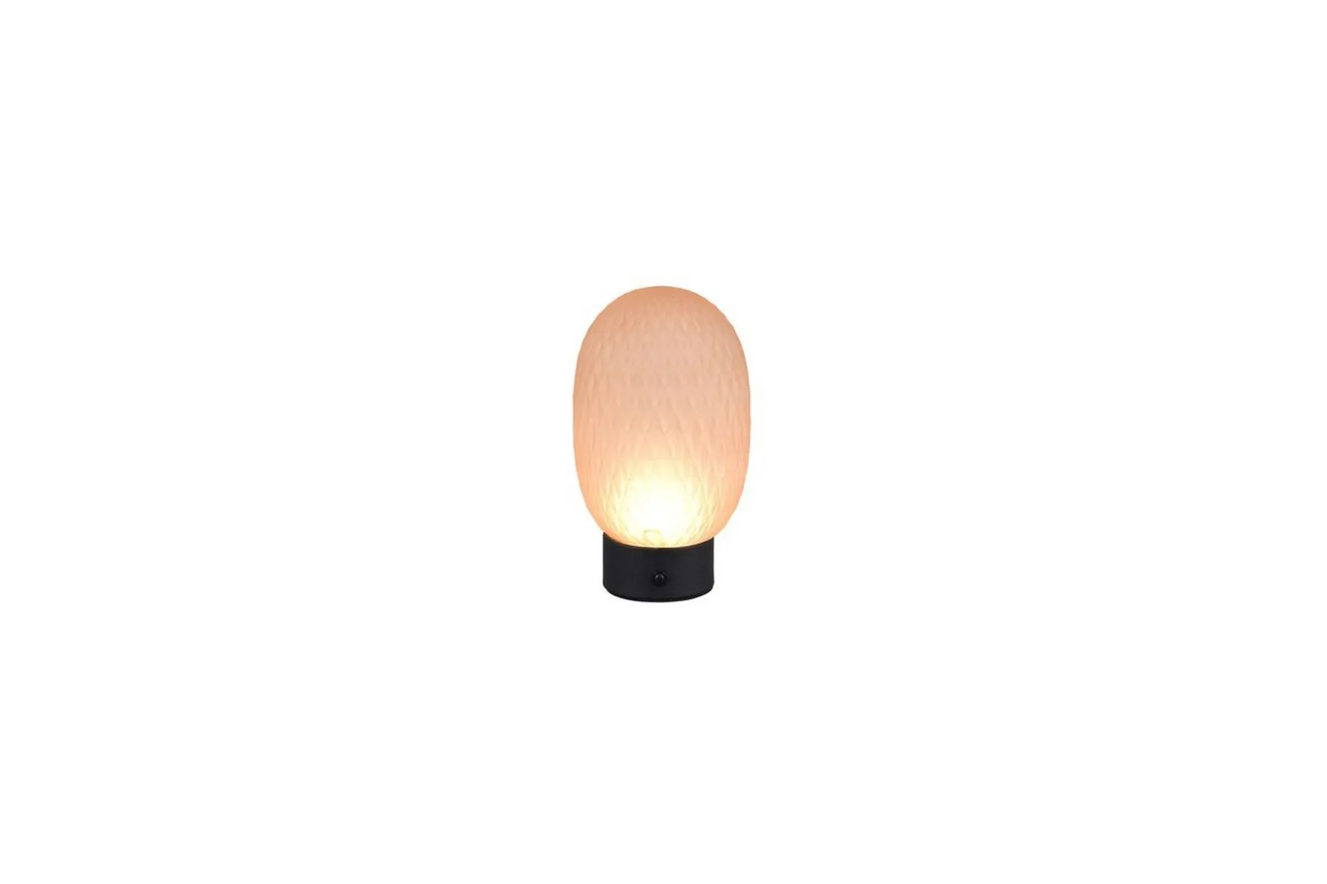 Oppladbar bordlampe TRIO Facette Matt svart/amber