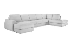 Optus Lyx 6-seters Høyrevendt U-formet Large Sofa med Divan og Sjeselong i Stoff