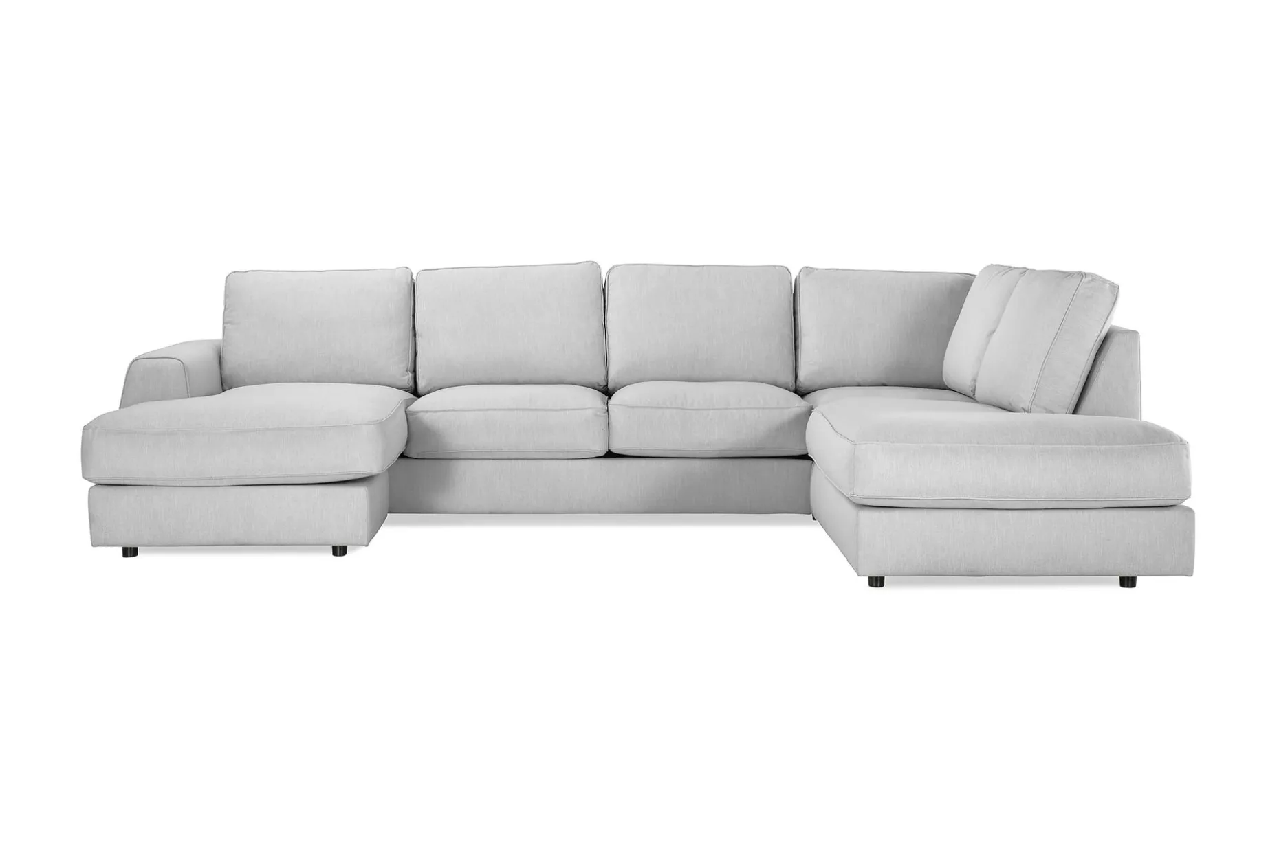 Optus Lyx 4-seters Høyrevendt U-formet Sofa med Divan og Sjeselong i Stoff