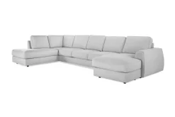 Optus Lyx 6-seters Venstrevendt U-formet Large Sofa med Divan og Sjeselong i Stoff