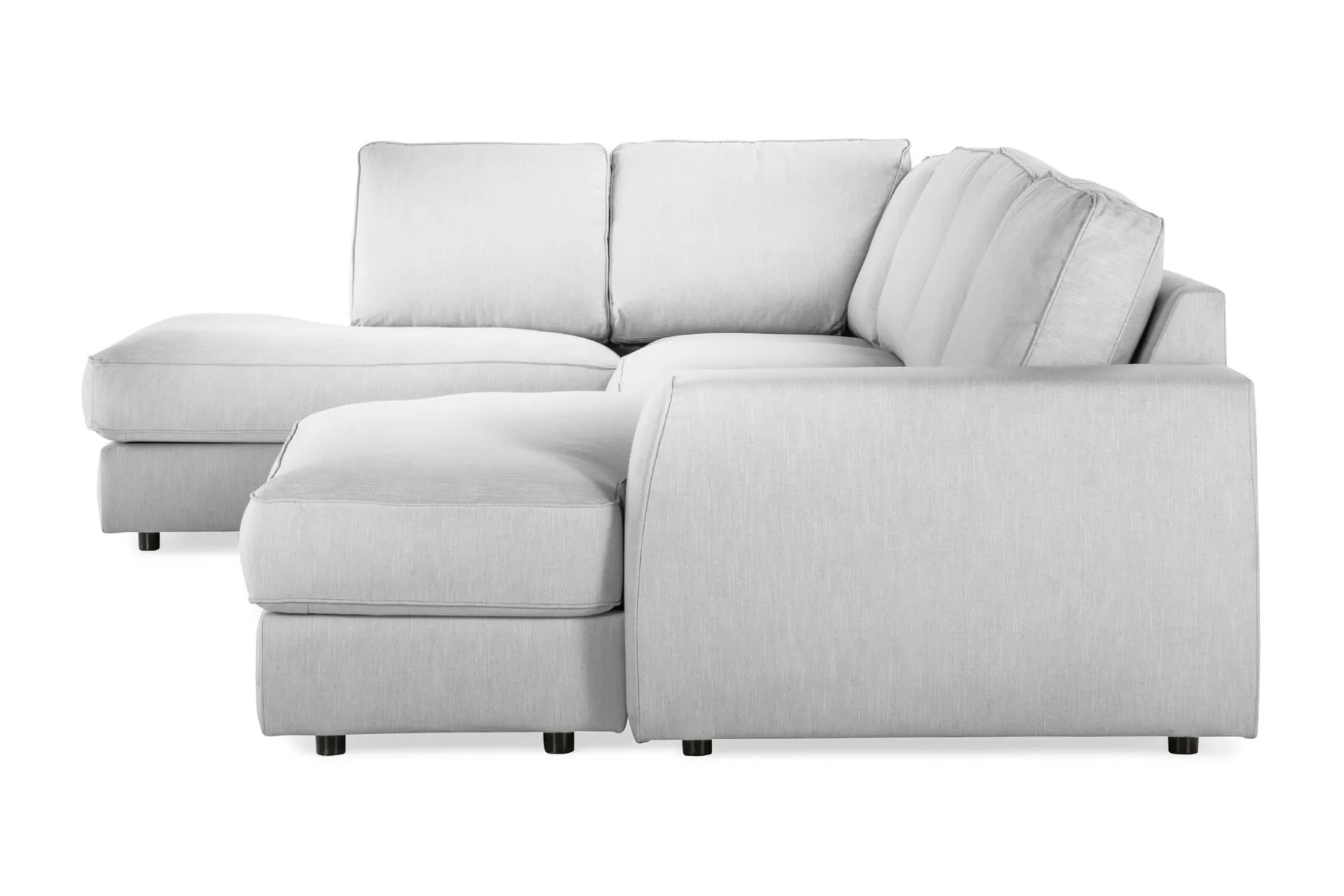 Optus Lyx 4-seters Venstrevendt U-formet Sofa med Divan og Sjeselong i Stoff
