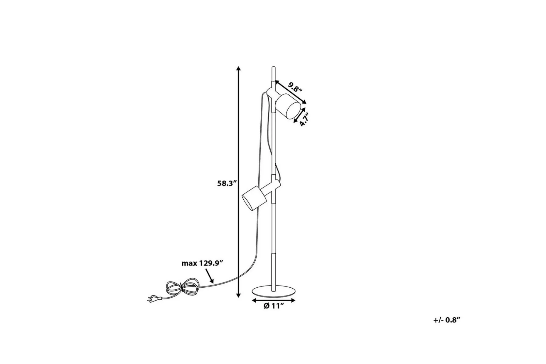 Owens Gulvlampe 130 cm