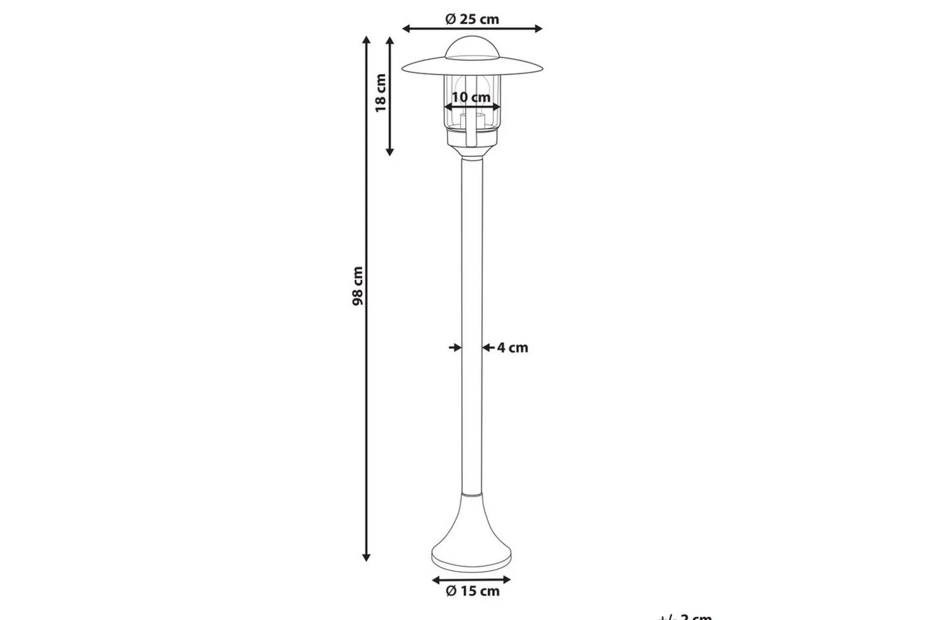 Palaia Pullertlampe 98 cm E27