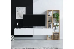 Pana TV-møbelsett 182x32 cm Hvit/Brun