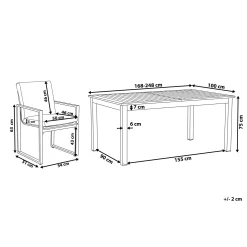 Pancole Hagegruppe Med Bord + 8 Stoler