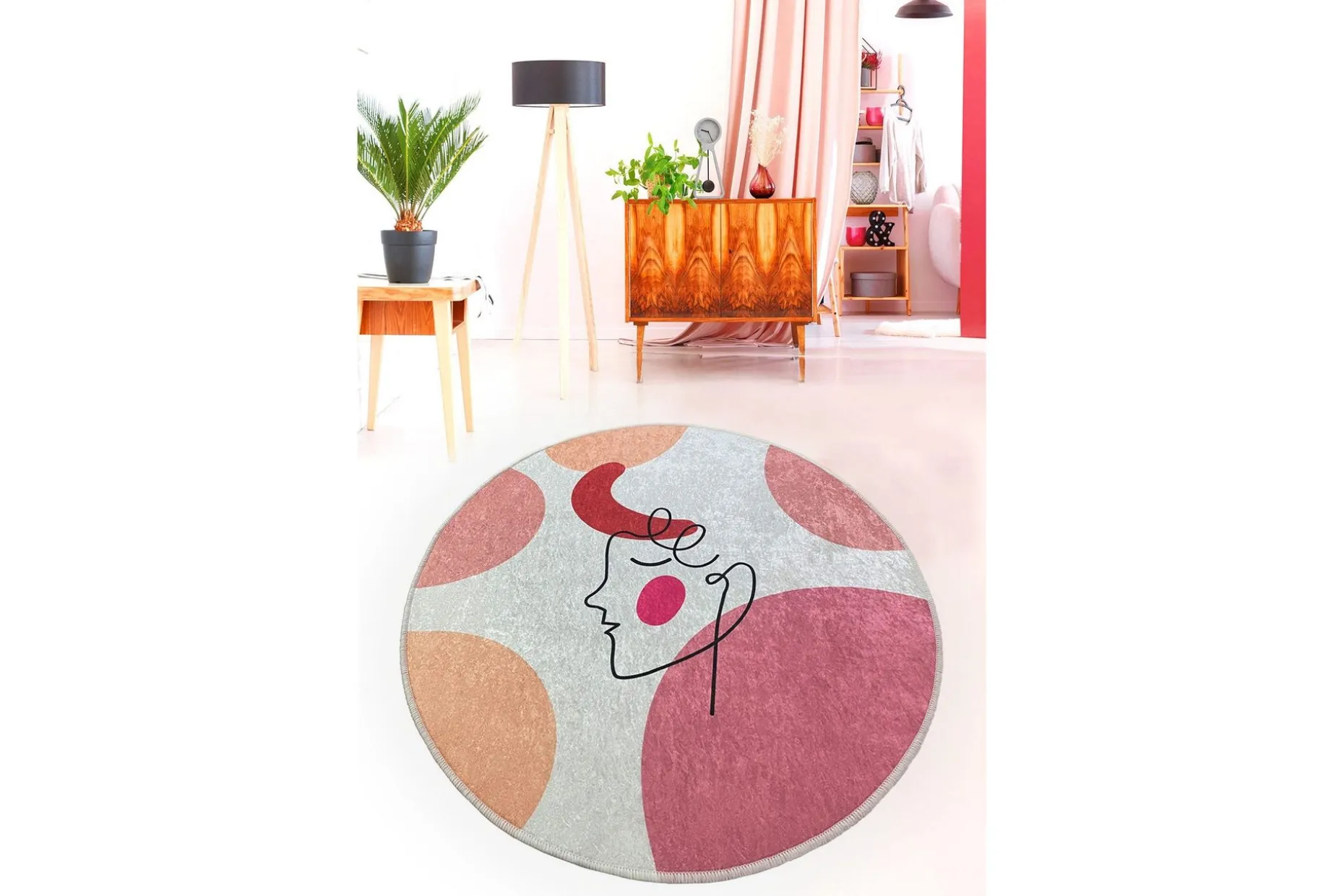 Pankajsheel Baderomsmatte 100 cm Rund