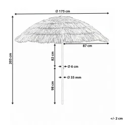 Parasoll utendørs 175 cm Civetta