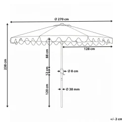 Parasoll utendørs 270 cm Isolotto