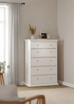 Paris Kommode med 6 skuffer 96x48x140 cm