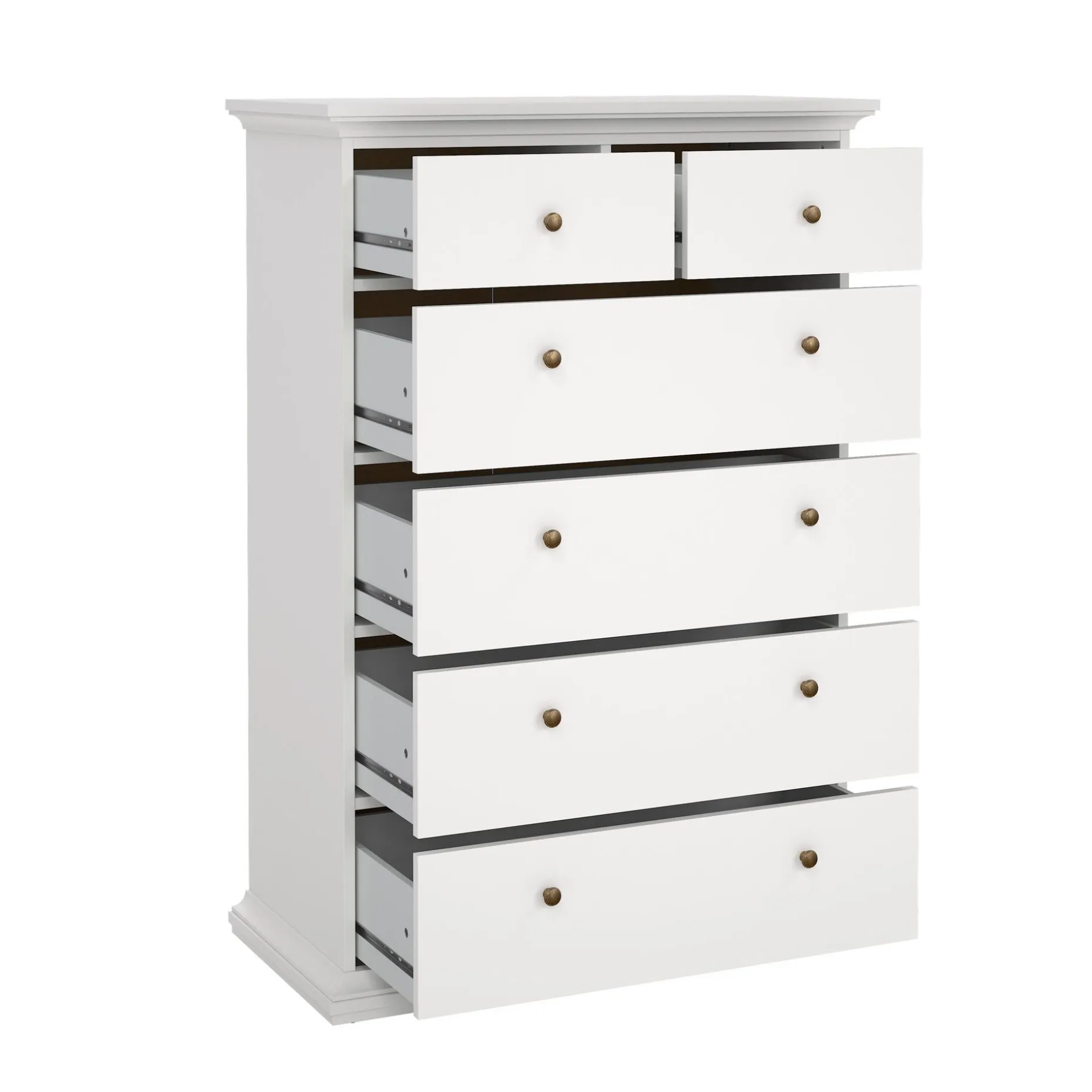 Paris Kommode med 6 skuffer 96x48x140 cm