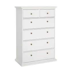Paris Kommode med 6 skuffer 96x48x140 cm