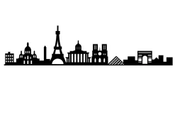 Paris Skyline Veggdekor