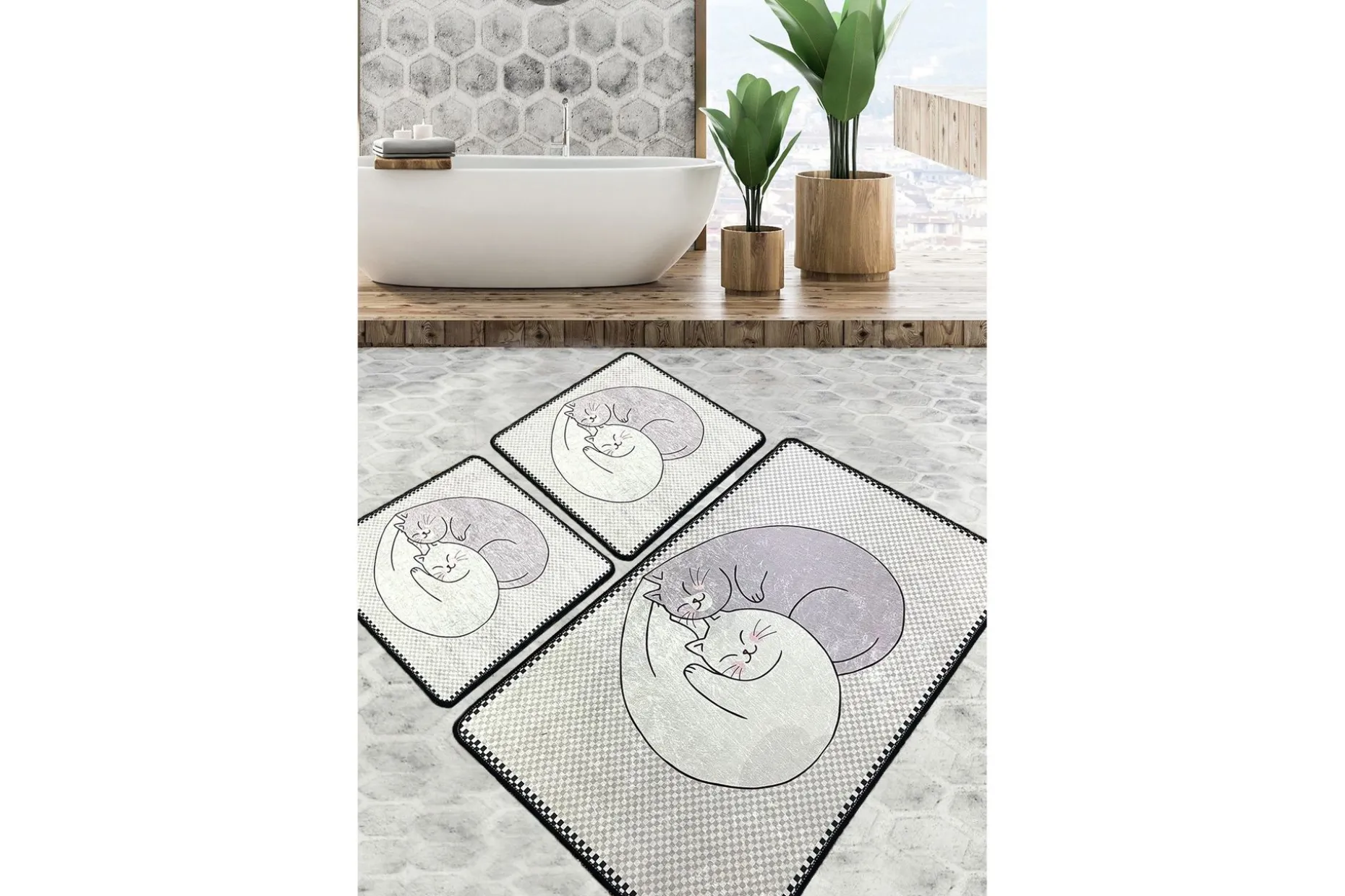 Parmeshwari Baderomsmatte 60x100 cm Rektangulær