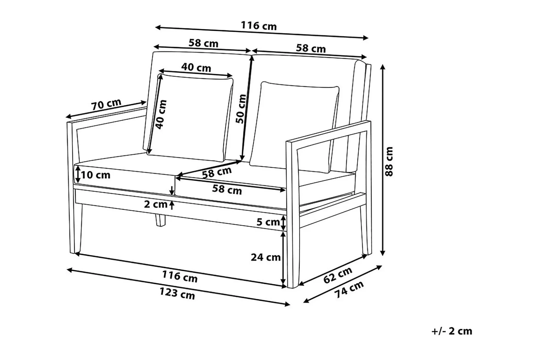 Pataja Loungegruppe 197 cm