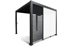 Paviljong Vegg Mirador 93x235 cm Mørkegrå aluminium