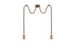 Pendellampe 2-os. 2xE27 Antikkmessing