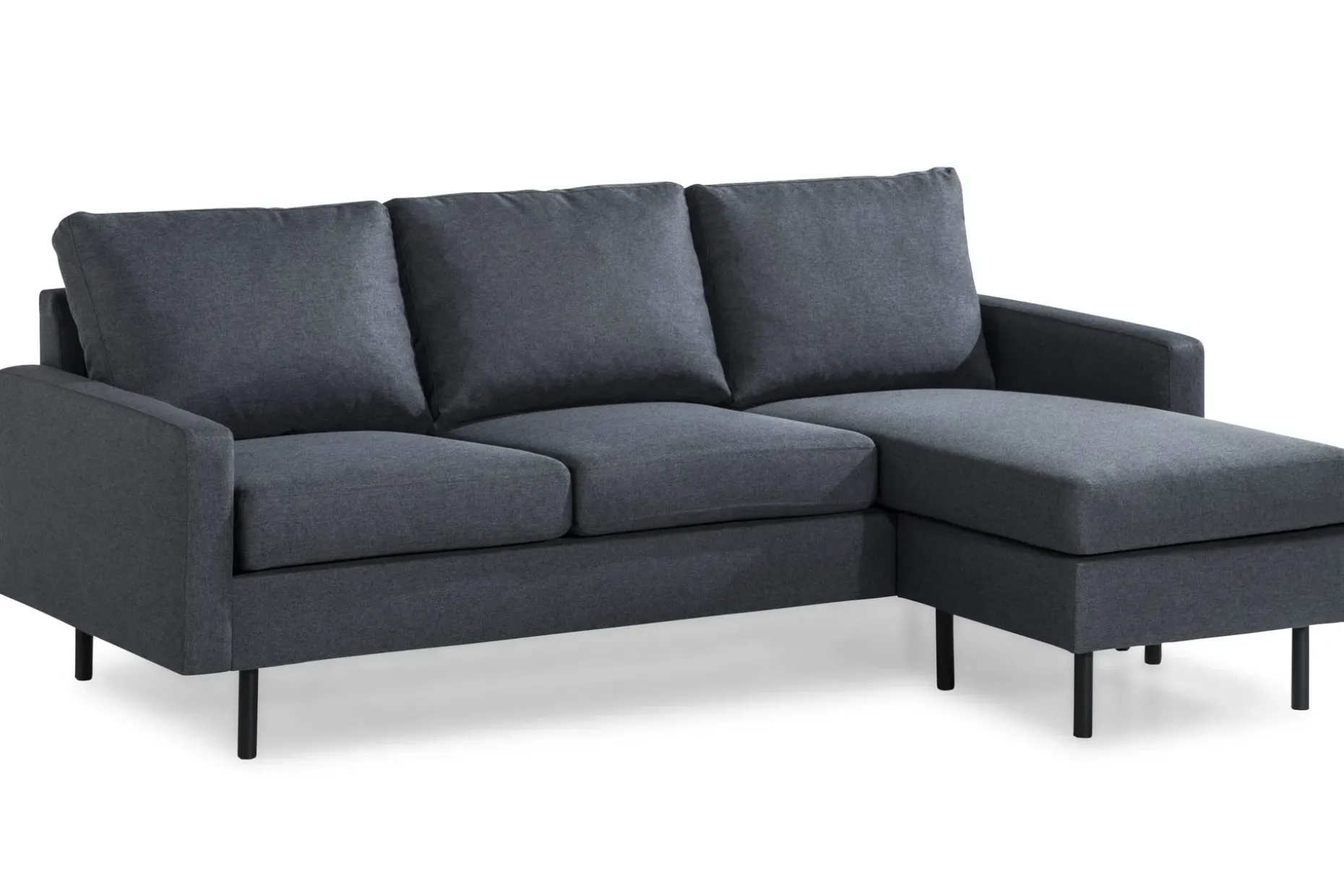 Peppe 3-seters Vendbar L-formet Divansofa i Stoff