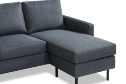 Peppe 3-seters Vendbar L-formet Divansofa i Stoff