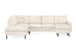 Peppe 4-seters Venstrevendt U-formet Sofa med Divan og Sjeselong i Manchester