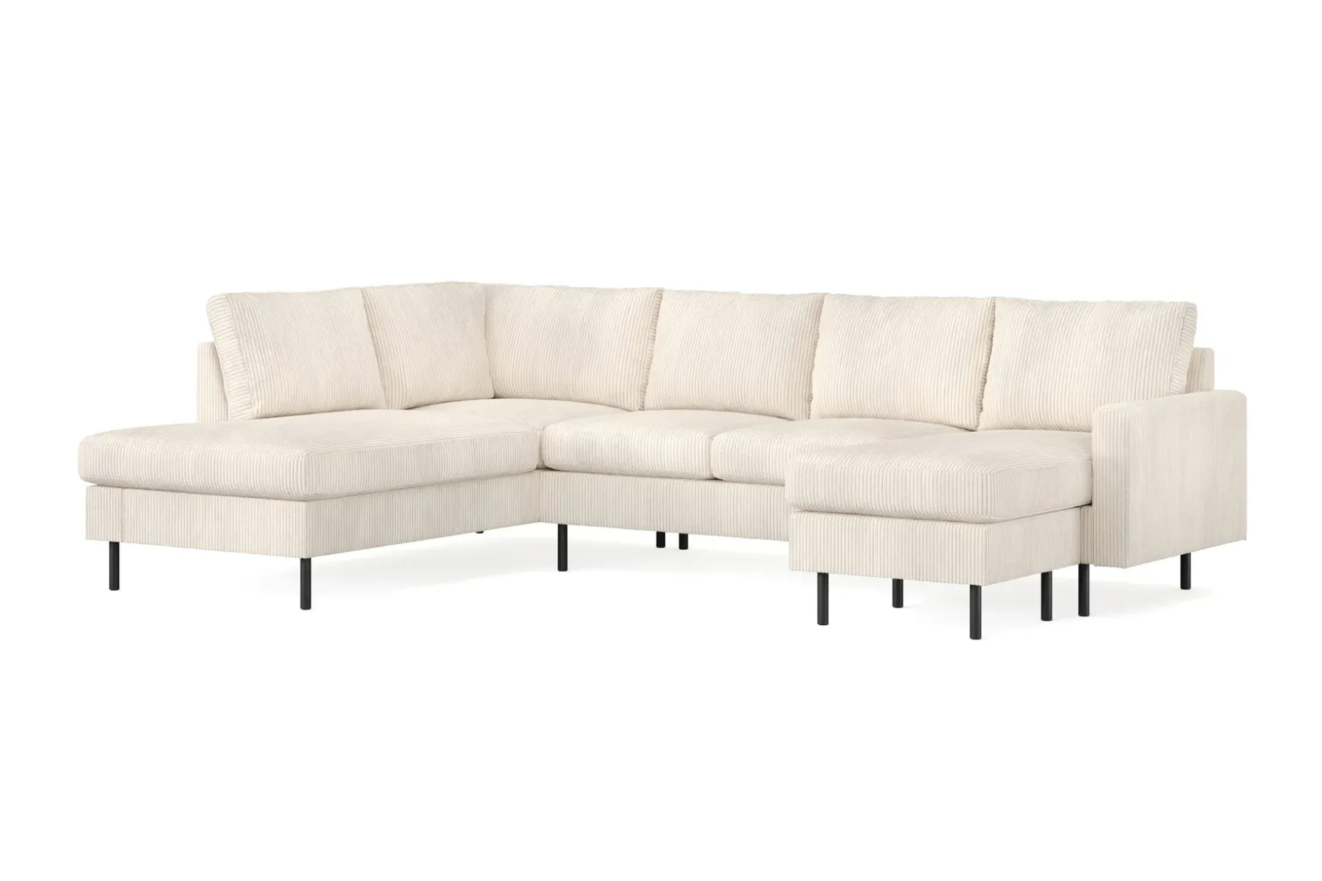 Peppe 4-seters Venstrevendt U-formet Sofa med Divan og Sjeselong i Manchester