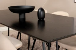 Petra Spisegruppe 190 cm Rektangulær med 6 Velvet Stoler