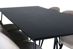 Petra Spisegruppe 190 cm Rektangulær med 6 Velvet Stoler