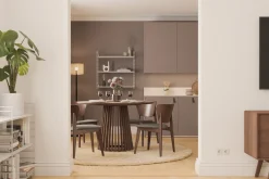 Peyra Rundt Spisebord 120 cm for 4 personer Kjøkkenbord i tre