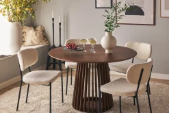 Peyra Rundt Spisebord 120 cm for 4 personer Kjøkkenbord i tre