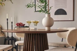 Peyra Rundt Spisebord 120 cm for 4 personer Kjøkkenbord i tre