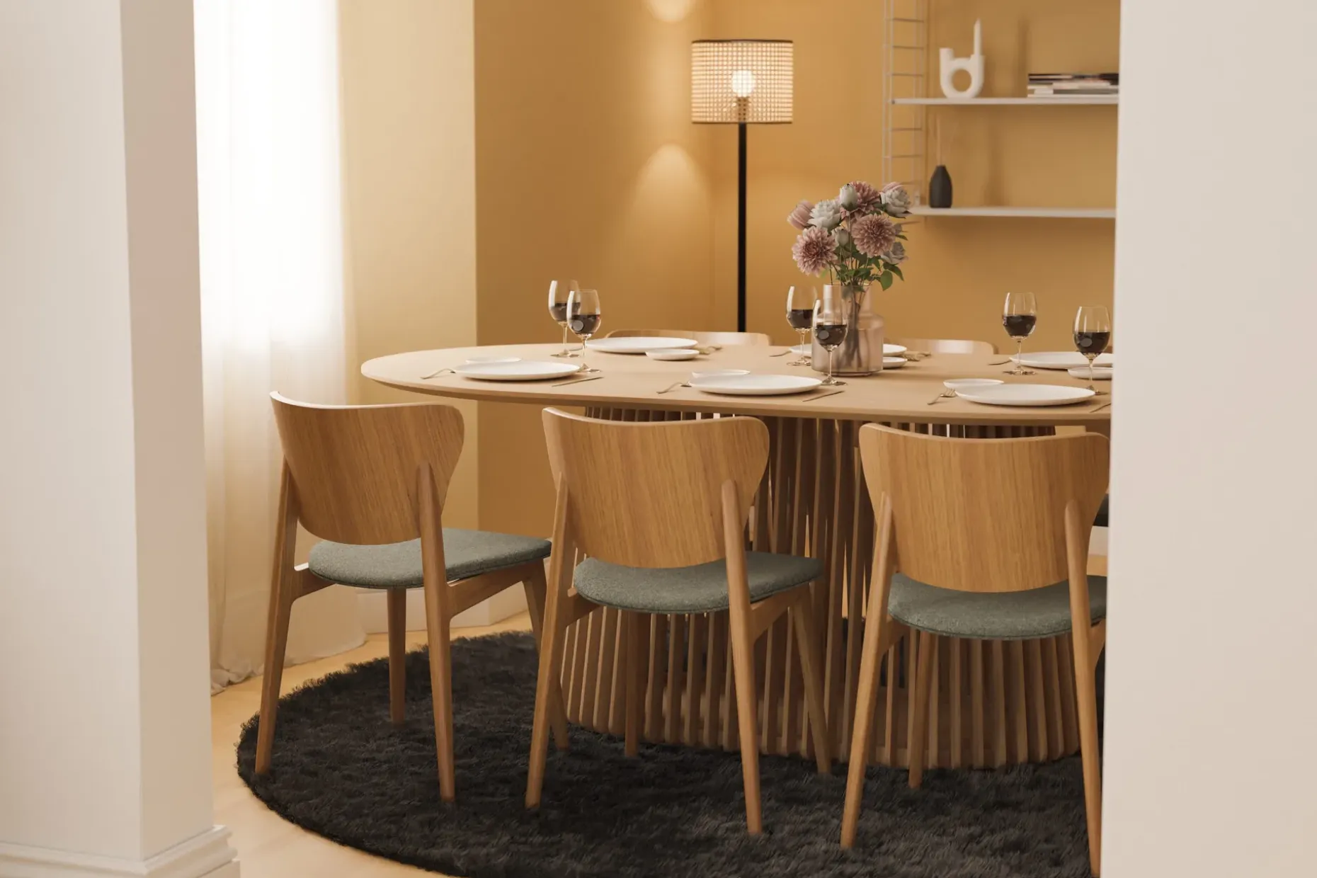 Peyra Spisebord 200 cm Ovalt Eik