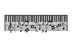 Piano Veggdekor