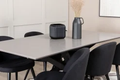 Piazza Spisegruppe 180 cm Rektangulær med 6 Velvet Stoler