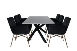 Piazza Spisegruppe 180 cm Rektangulær med 6 Petra Stoler