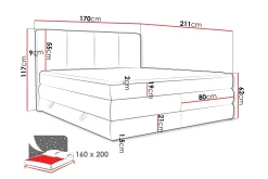Pinta Oppbevaringsseng 160x200 cm
