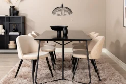 Pipi Spisegruppe 190 cm inkl. 6 Velvets Stoler