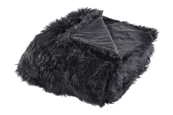 Pledd 200 x 220 cm svart DELICE