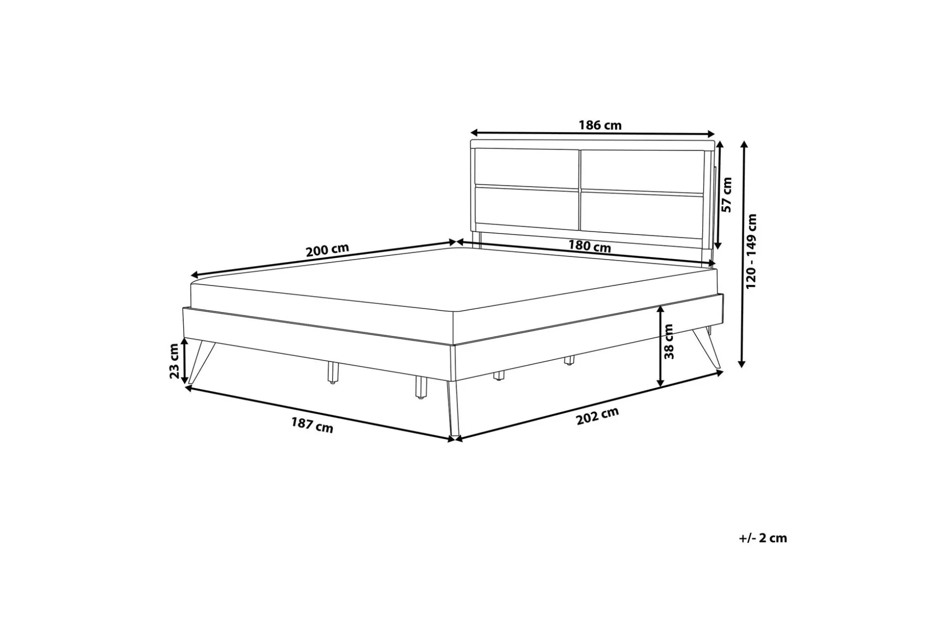 Poissy Dobbeltseng 180 | 200 cm