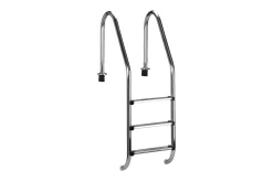 Poolstige Planet Pool Planet Pool rustfri stige for nedgravd pool Silver, Chrome