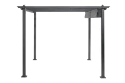 Porto pergola 3x3 m i aluminium med tak for solskjerming
