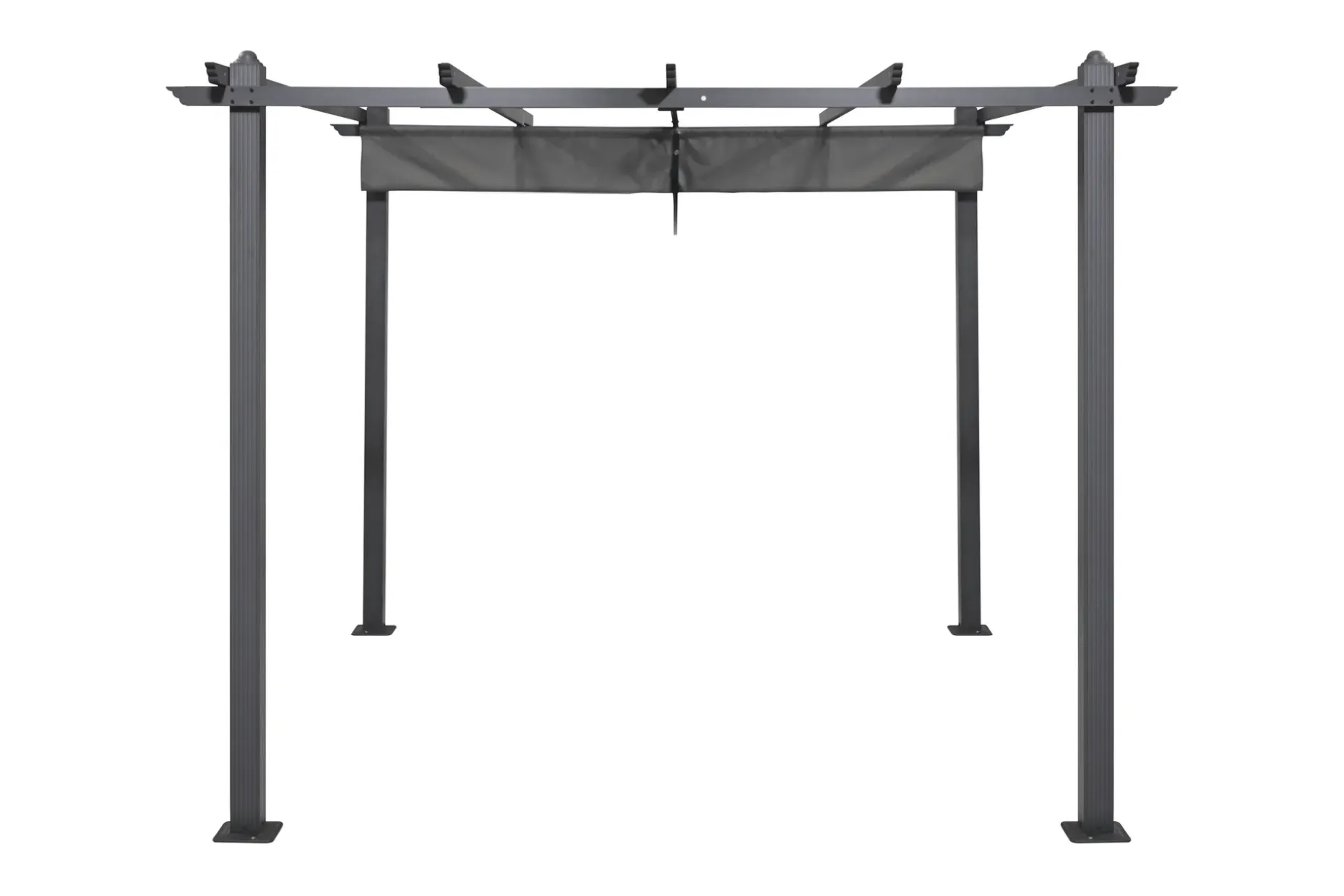 Porto pergola 3x3 m i aluminium med tak for solskjerming