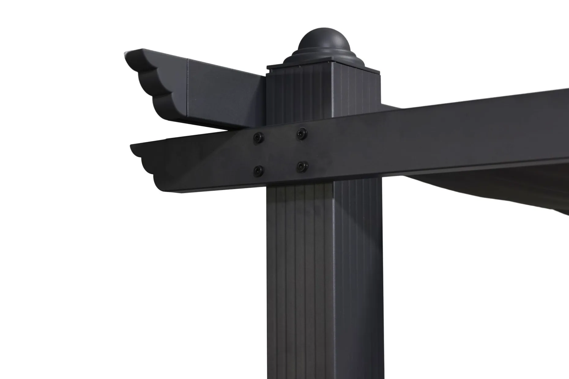 Porto pergola 3x3 m i aluminium med tak for solskjerming
