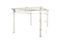 Porto stor pergola 4x3 m i aluminium med tak