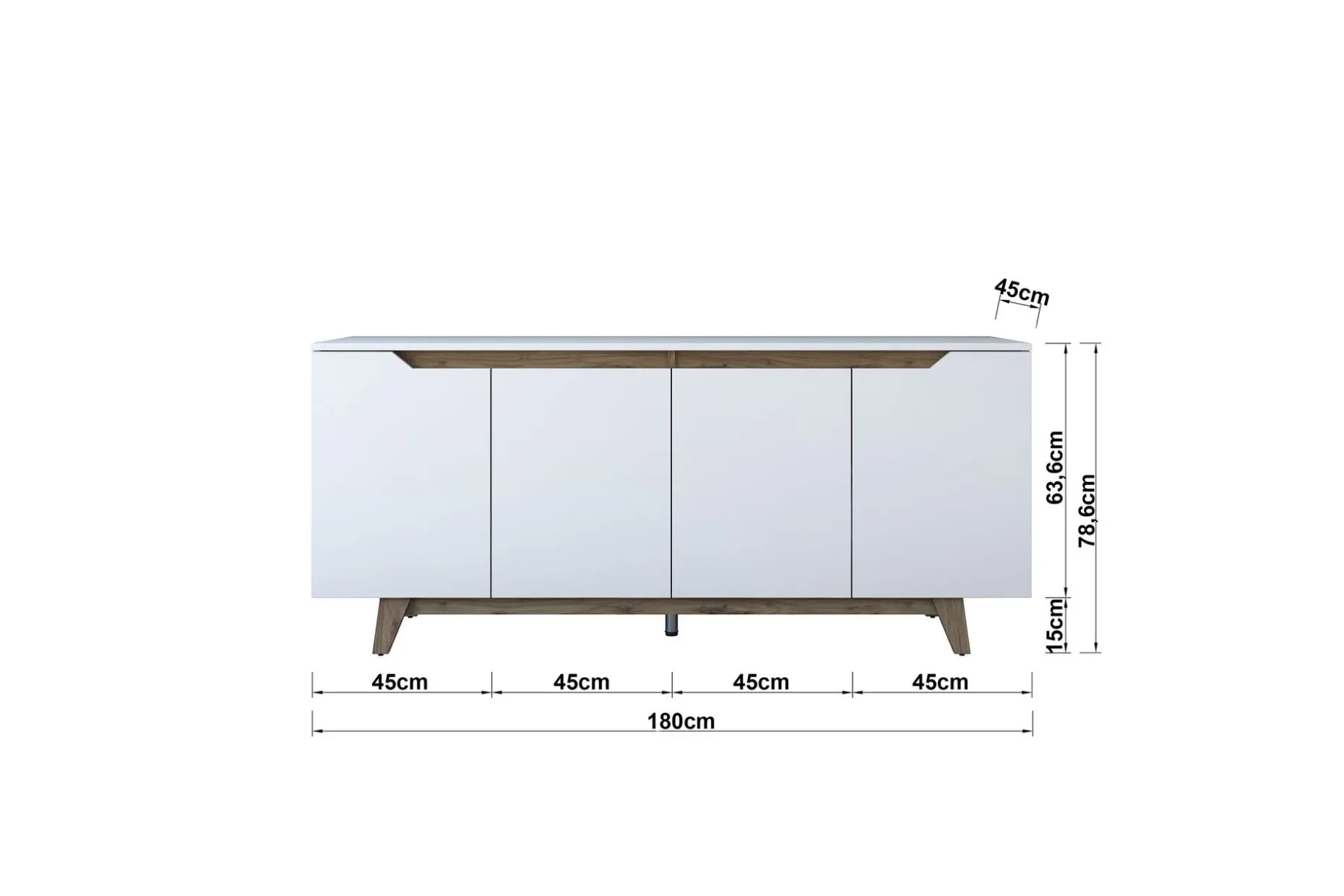 Porzic-konsollbord 180 cm